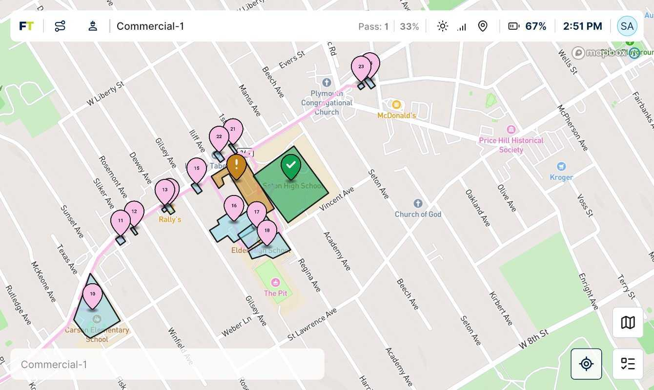 FolloTrac tablet — live map